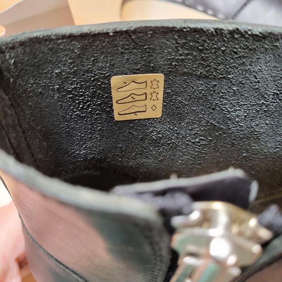 Swedish Hasbeens Zip It Emy Clog Boots in Black Smooth Leather NWT SZ EU 36 US 6 - Picture 10 of 13